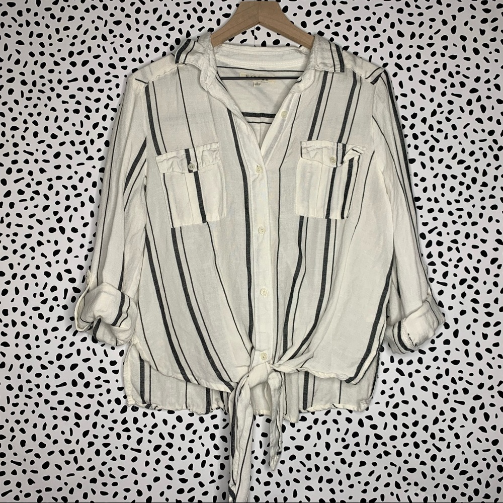 francesca’s | striped button down shirt
